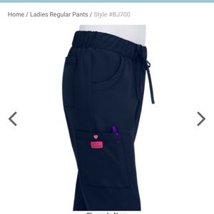 Betsey Johnson Navy Scrub pants